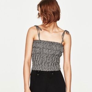 ✨zara gingham top
